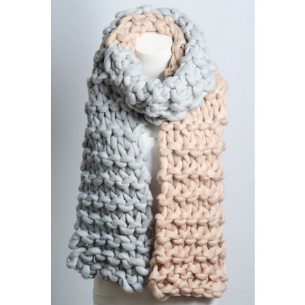 Oversized Knit Pop Art Scarf - Picture 2 of 3